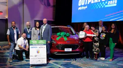 U.S. Air Force veteran Cindy Underwood received a 2021 Ford Escape SE on Dec. 2. The special presentation took place at the Walt Disney World Swan Hotel as part of the annual Boyd Group Leadership Conference.