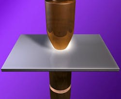 Spot welds are created as resistance builds, fusing two, or more, sheets of steel together Spot welds are created as resistance builds, fusing two, or more, sheets of steel together