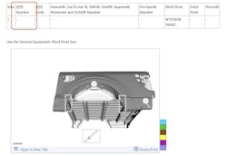 Figure 3: If there isn’t an SPR part number listed, blind rivets or welding are required. Figure 3: If there isn’t an SPR part number listed, blind rivets or welding are required.