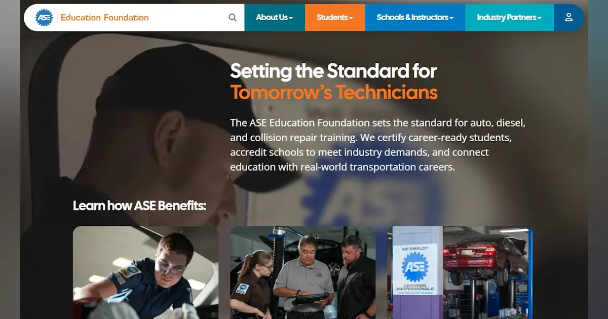 Ase Base ASE Education Foundation Revamps Website for Students, Schools, and ...