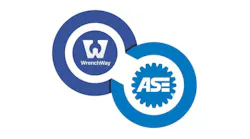 National Institute for Automotive Service Excellence and Wrenchway combined logos