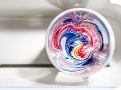 Cups with built-in indentations work as “propellers” to fully stir the paint, quickly and evenly. Cups with built-in indentations work as “propellers” to fully stir the paint, quickly and evenly.