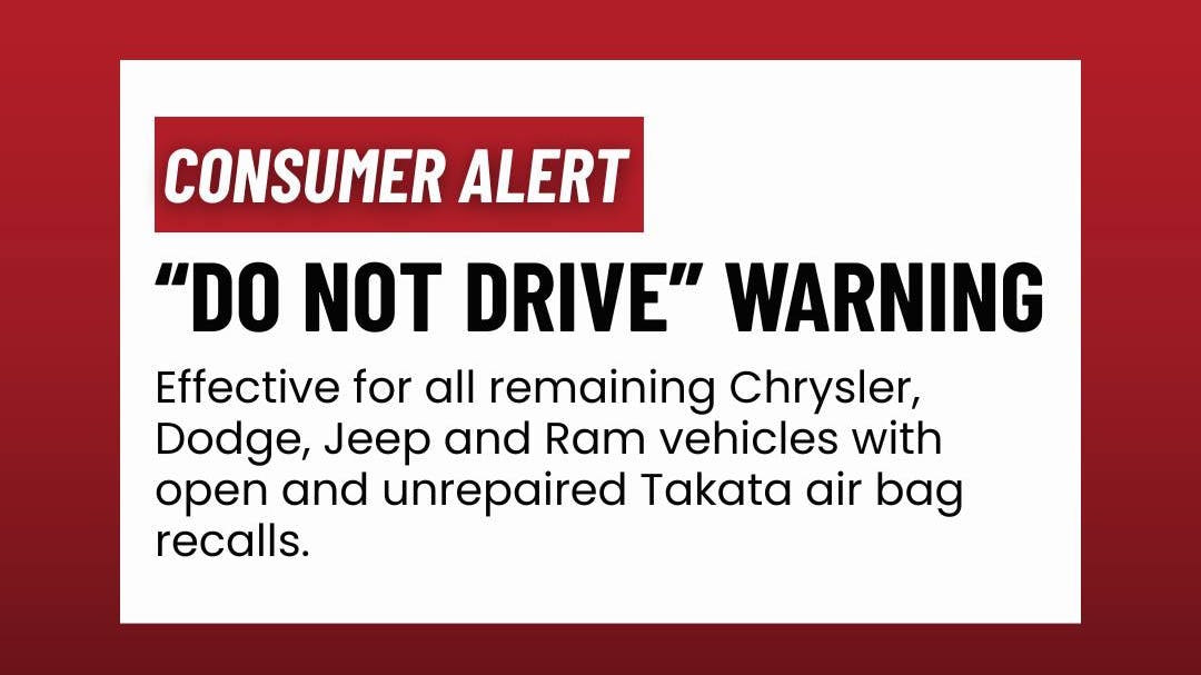 DO not drive warning