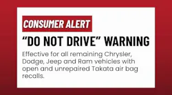 DO not drive warning