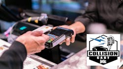 Customer paying with credit card Customer paying with credit card