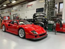 Rosso Corsa: Zizzo Auto Body specializes in high-end vehicles such as this Ferrari F40, but nothing as high performance as what’s in their race shop. Rosso Corsa: Zizzo Auto Body specializes in high-end vehicles such as this Ferrari F40, but nothing as high performance as what’s in their race shop.