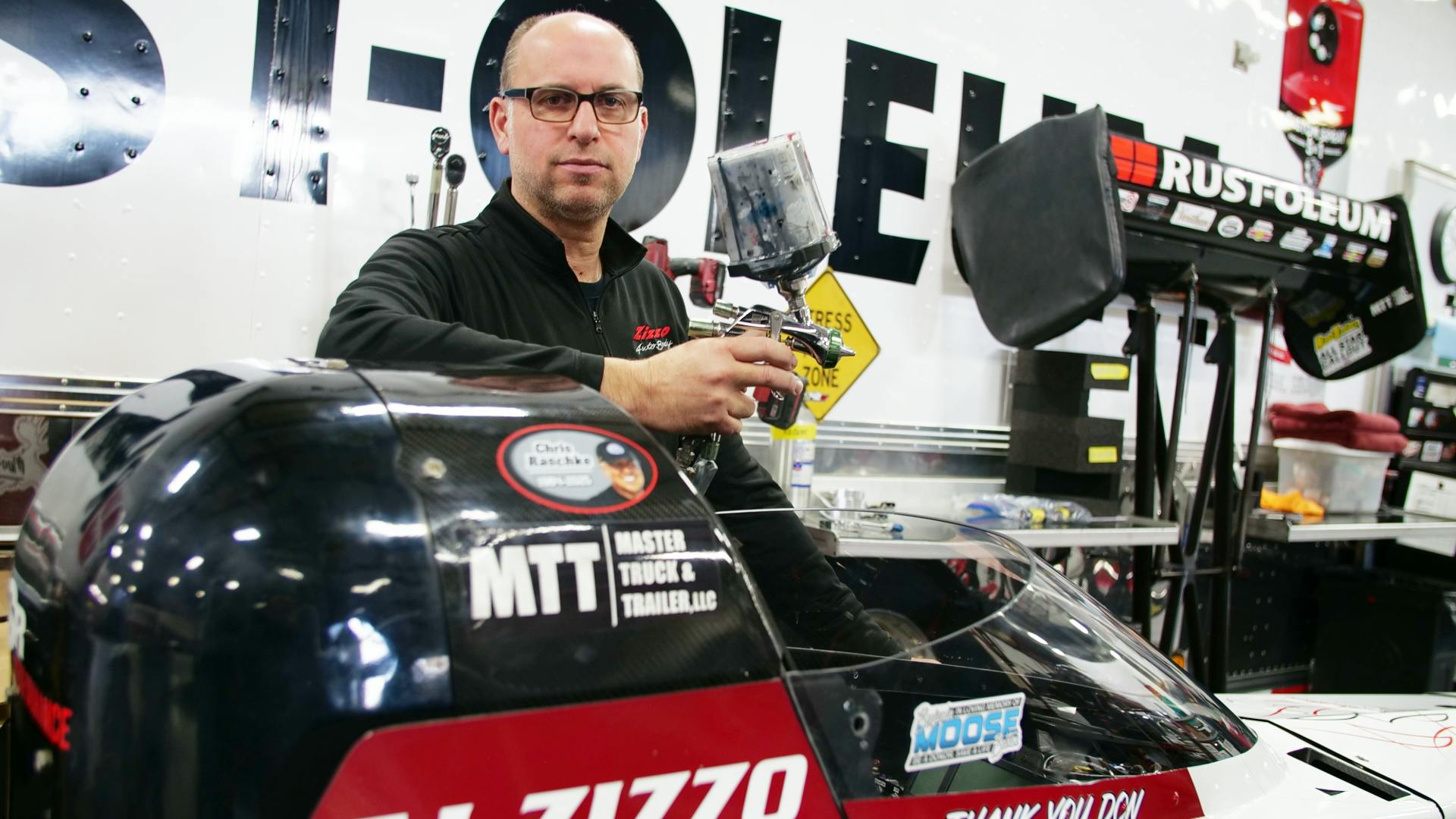 Tools of the Trade: T.J. Zizzo balances a career managing a body shop and driving a Top Fuel dragster.