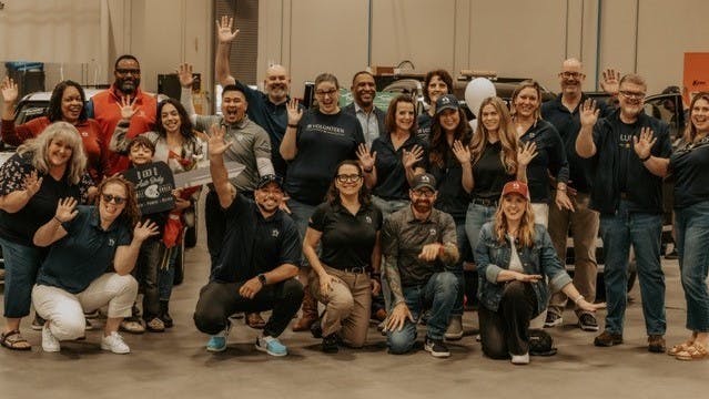 The Crozat Family Foundation, USAA, and G&C Auto Body teamed up with NABC Recycled Rides to deliver vehicles to three families in Sacramento California.