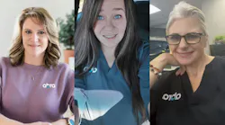 From left, Danyell Wendland, Meghan Rootes, and Deanna Dahlheimer are three of the women that bring unique perspectives and skills to Abra Auto Body Repair of America.