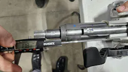 MEASURING TWICE: The collapsed steering column from the '25 Chevy Colorado. MEASURING TWICE: The collapsed steering column from the '25 Chevy Colorado.