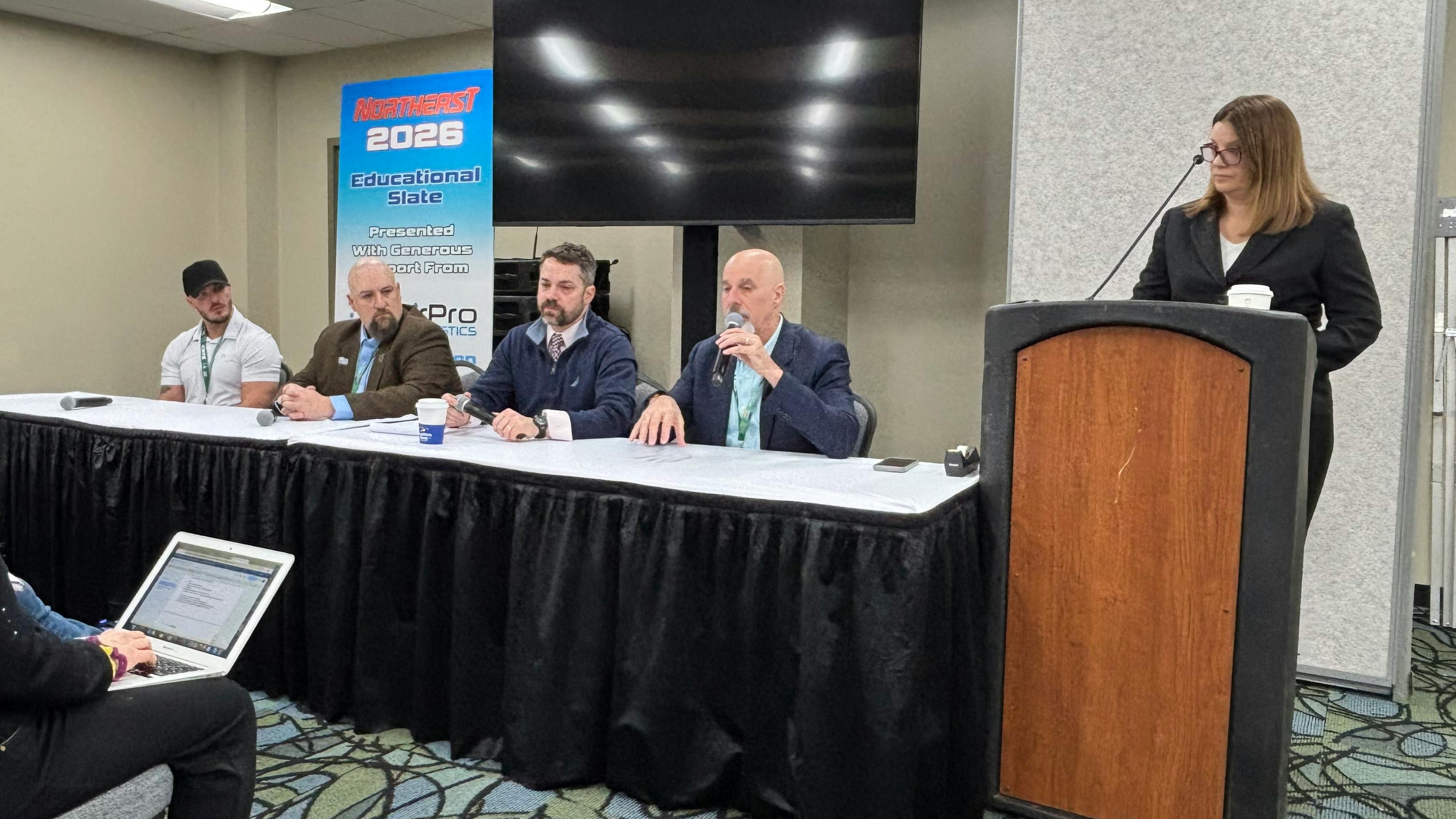 NORTHEAST 2026 kicked off the events on March 21 with a panel on using your right to appraisal, moderated by Liz Stein. Kyle Bradshaw, Justin Lewis, Sean Preston, and Jerry McNee shared tips on how to educate customers and use the appraisal process to make sure everyone is on the same page. Stein said themes of the panel largely included educating the consumer, the importance of documentation for every repair, and getting involved in the shop associations to help elevate the industry.