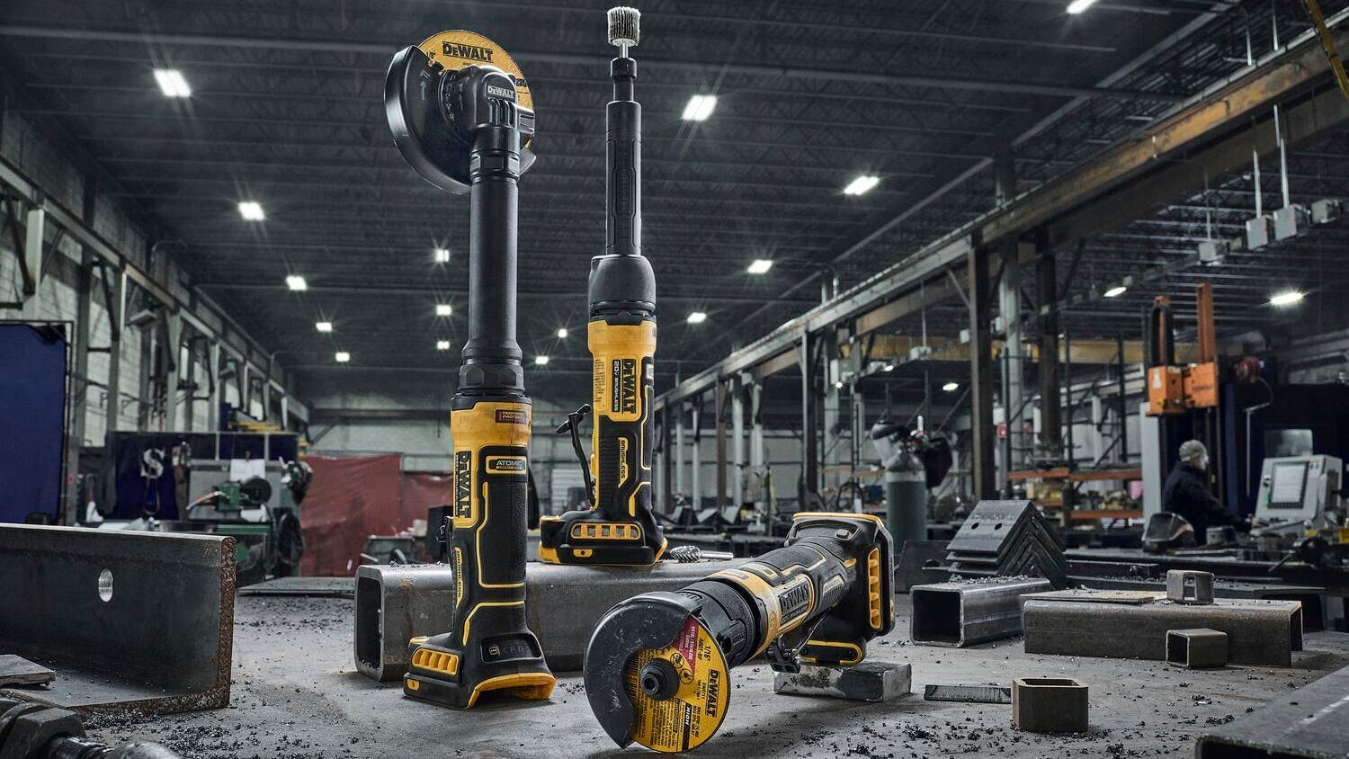 DeWalt will make three additions to its ATOMIC 20V MAX lineup in April including the 4' Cut-Off Tool (DCG432XB), the 3' Cut-Off Tool (DCG430B), and the Extended Die Grinder (DCG420XB).