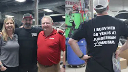 Lead Post Technician Mike Williamson of Jungerman CARSTAR celebrated 25 years at the collision repair center. He's known for his technical expertise and mentoring of other technicians. Lead Post Technician Mike Williamson of Jungerman CARSTAR celebrated 25 years at the collision repair center. He's known for his technical expertise and mentoring of other technicians.