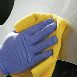 Cleaning the entire bumper will prevent contaminants from being dragged into the clean repair area and allow you to identify additional damage that may not be visible while dirty. Cleaning the entire bumper will prevent contaminants from being dragged into the clean repair area and allow you to identify additional damage that may not be visible while dirty.