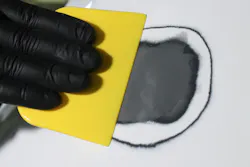 Sand the surrounding area large enough so that your adhesive application does not extend to the painted surface. Sand the surrounding area large enough so that your adhesive application does not extend to the painted surface.