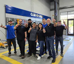PART OF THE CREW: Juan Carlos Gasga Perez and his team at Premier Auto Body in Holly Springs, North Carolina.