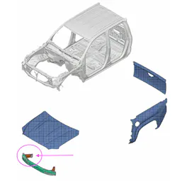 Figure 4/4a: The only part in this illustration that indicates 590 MPa HSS is the bumper bracket. Figure 4/4a: The only part in this illustration that indicates 590 MPa HSS is the bumper bracket.