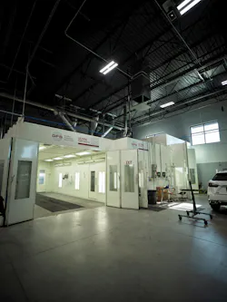 READY, SET, REFINISH: The shop is equipped with Global Finishing Solutions XL and XD paint booths.