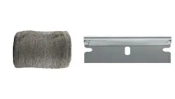 wool and razor blade