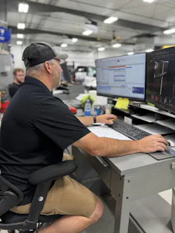 DIGITAL TOOLS Mike Mead uses RepairLogic to access OEM information and documents each step using OneDrive, enhancing communication and transparency across departments.