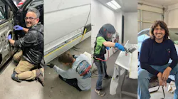 From left, Chris Galaviz, Adam Reichart, Carson Hassemer, and Julian Ybarra are four of the 102 students that received scholarships from the Collision Repair Education Foundation in 2026.
