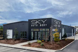 OPEN FOR BUSINESS Since its February opening, Sky Auto Body is ahead of sales projections in its first six months by 40%.