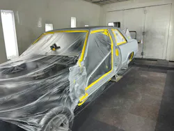 WHAT THE CAT DRAGGED IN A stalled 1978 Chevrolet Malibu project gets a fresh two-tone coat of paint on its way to becoming set up as a drag-racing car.