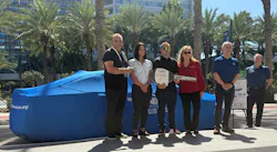 Victoria Cook-Mishue received a vehicle from the National Auto Body Council Recycled Rides program in Anaheim, California.