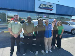 U.S. Navy veteran Delvin Allen received a 2021 Toyota Highlander at Maaco Auto Body Shop & Painting in Mooresville, North Carolina